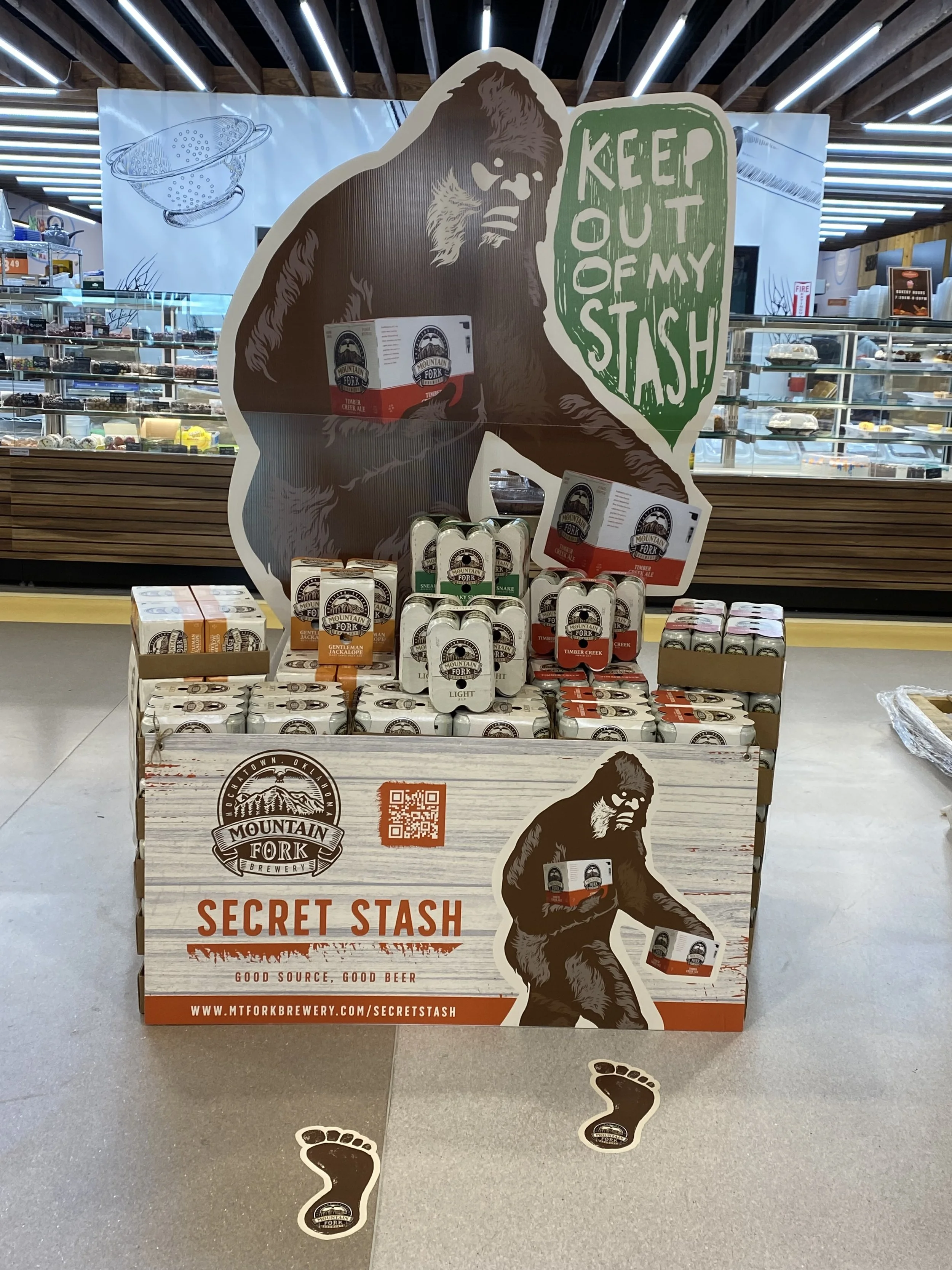 Bigfoot point-of-sale display in store