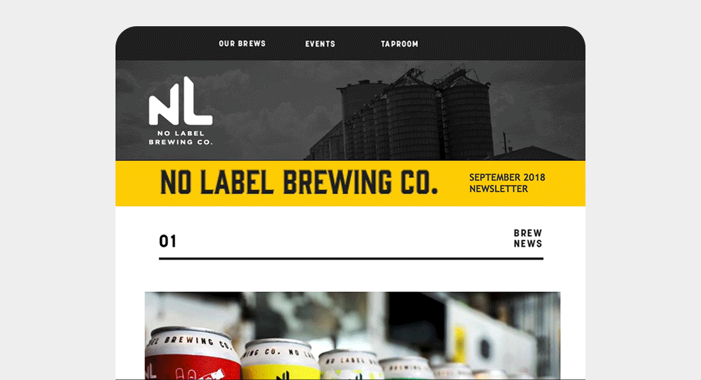 No Label newsletter, animated