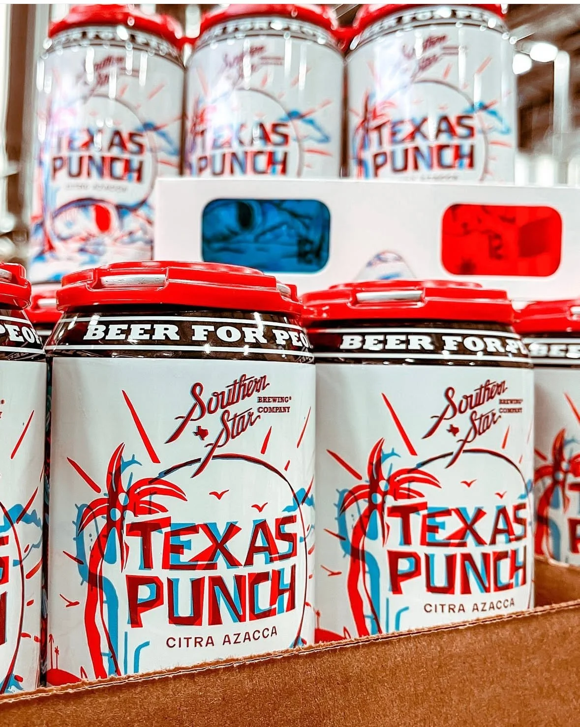 Texas Punch can in hand